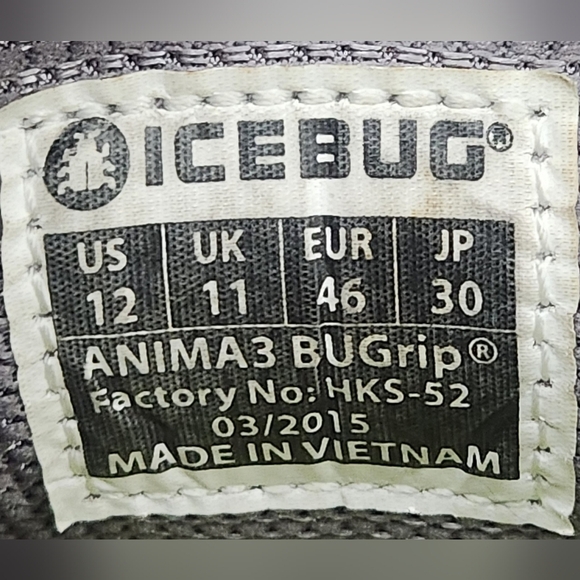 Icebug Anima3 RB9X Grey Orange Running Shoe Men's Size 12 - Picture 9 of 9